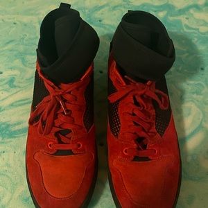 Balenciaga Neoprene Strap Red & Black High.